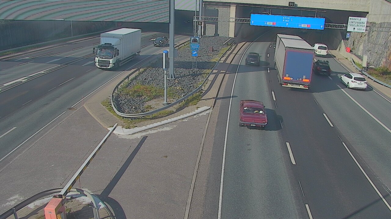 Kelikamerat Kuva Tie 101 Mestarintunneli, puomi länsi, Espoo, Uusimaa
