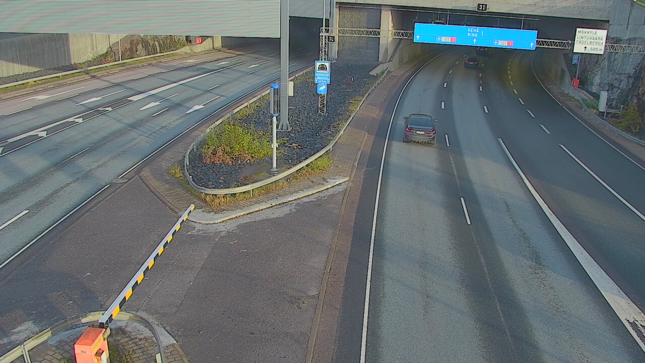 Kelikamerat Kuva Tie 101 Mestarintunneli, puomi länsi, Espoo, Uusimaa