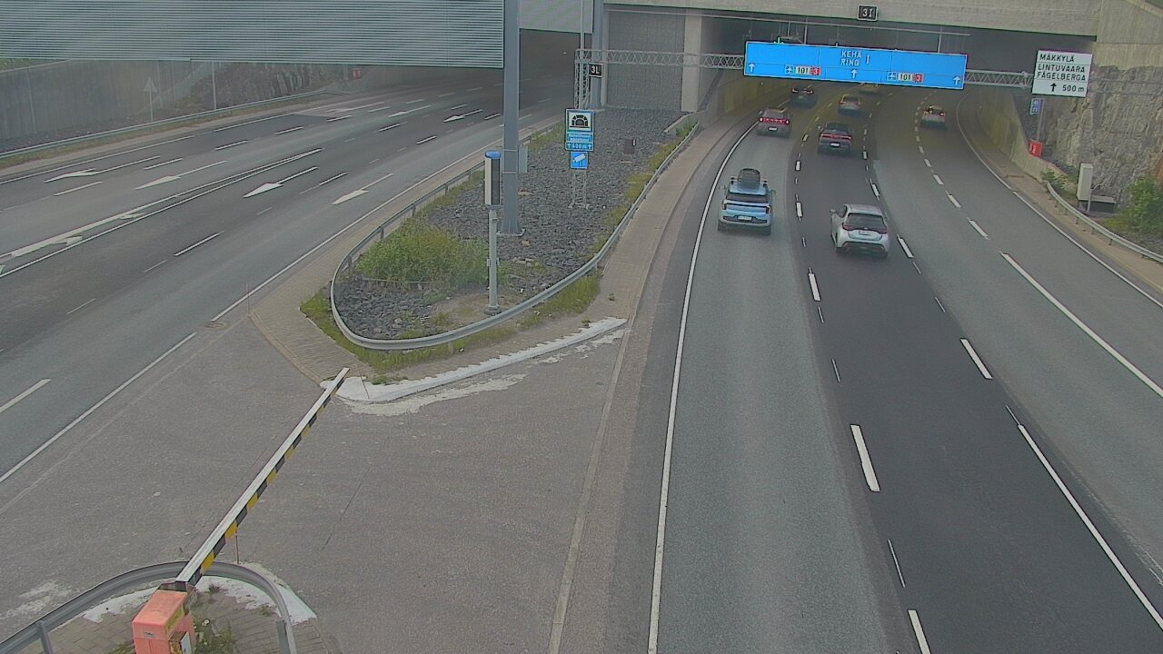 Kelikamerat Kuva Tie 101 Mestarintunneli, puomi länsi, Espoo, Uusimaa