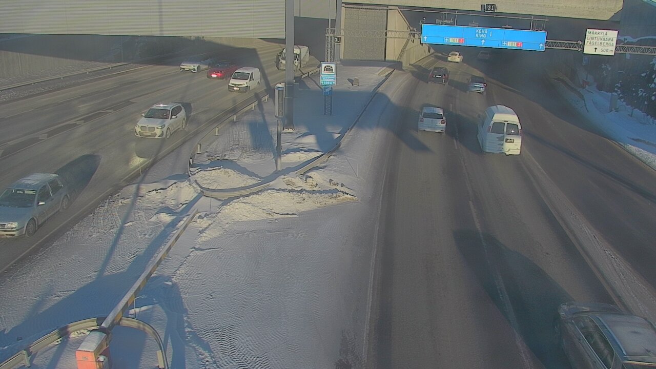 Weather Camera Image Road 101 Mestarintunneli, puomi, Espoo, Uusimaa