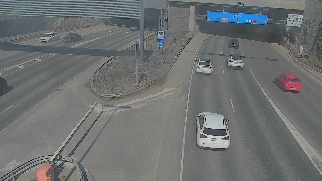 Kelikamerat Kuva Tie 101 Mestarintunneli, puomi länsi, Espoo, Uusimaa