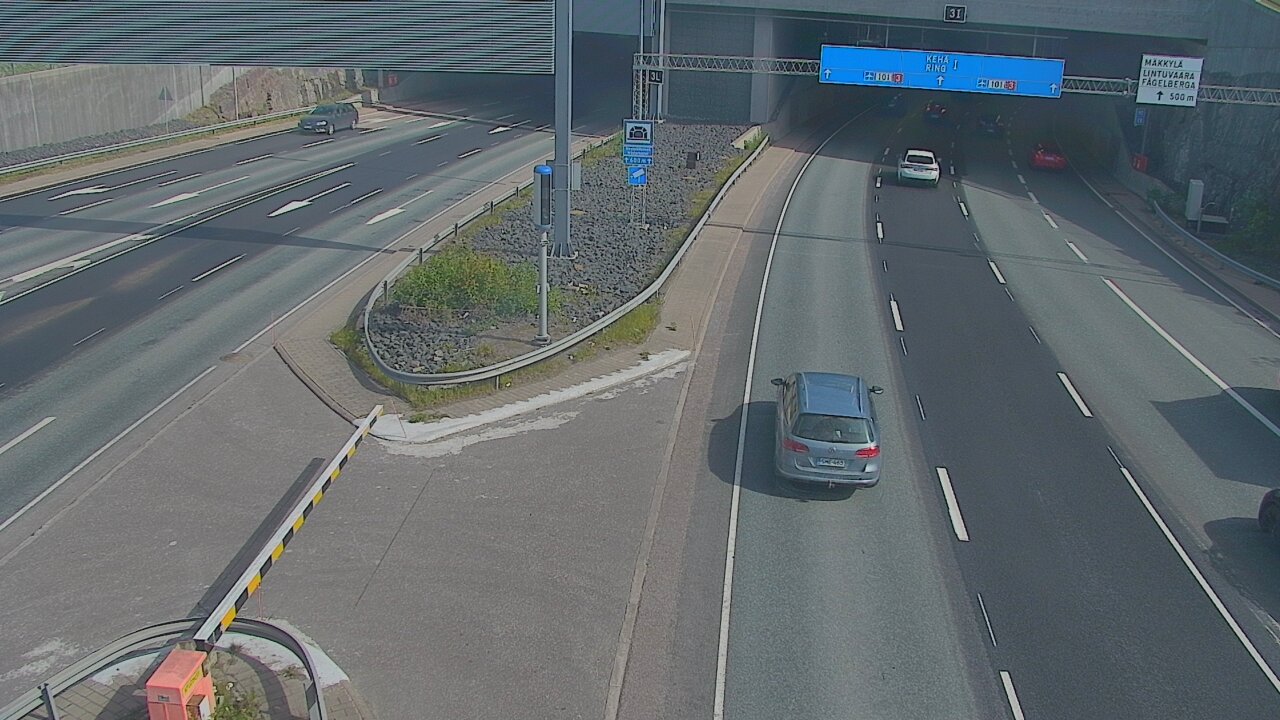 Kelikamerat Kuva Tie 101 Mestarintunneli, puomi länsi, Espoo, Uusimaa