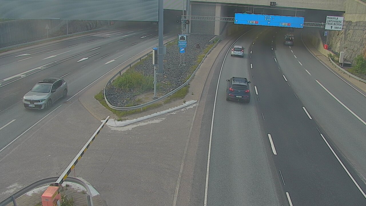 Kelikamerat Kuva Tie 101 Mestarintunneli, puomi länsi, Espoo, Uusimaa