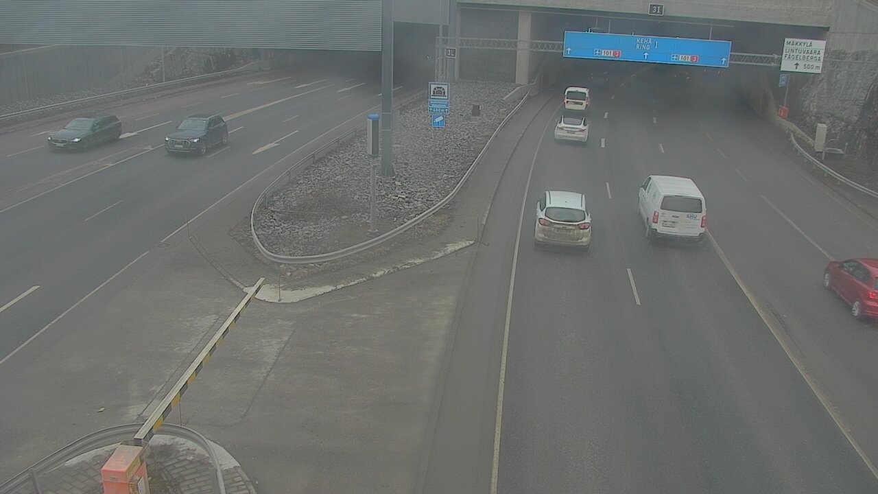 Weather Camera Image Väg 101 Mestarintunneli, puomi, Espoo, Uusimaa