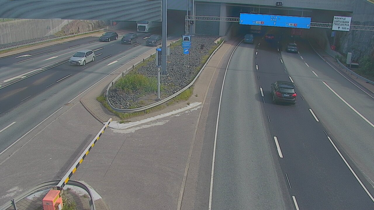 Kelikamerat Kuva Tie 101 Mestarintunneli, puomi länsi, Espoo, Uusimaa