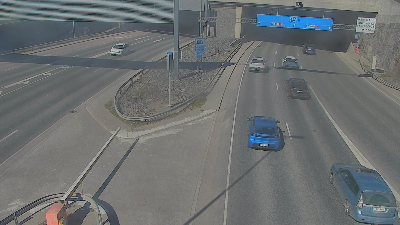 Kelikamerat Kuva Tie 101 Mestarintunneli, puomi länsi, Espoo, Uusimaa