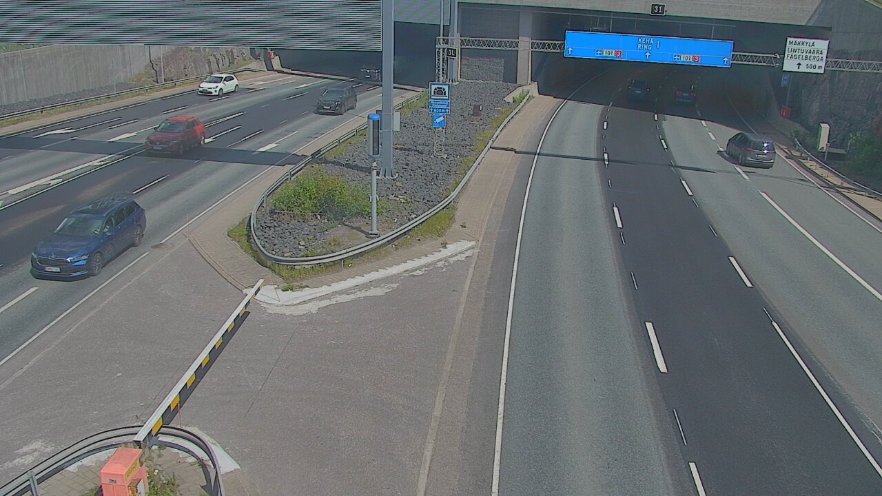 Kelikamerat Kuva Tie 101 Mestarintunneli, puomi länsi, Espoo, Uusimaa