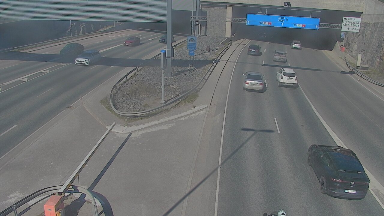 Kelikamerat Kuva Tie 101 Mestarintunneli, puomi länsi, Espoo, Uusimaa