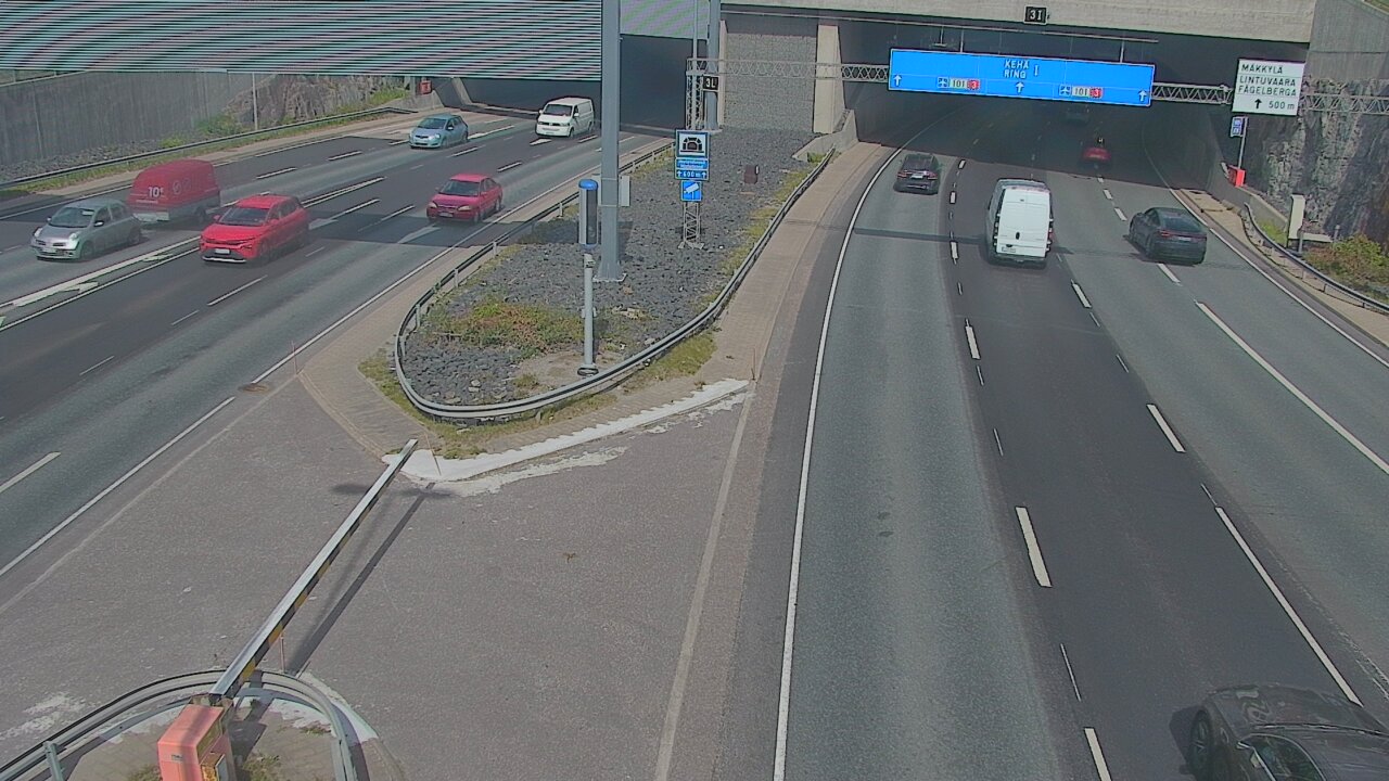 Kelikamerat Kuva Tie 101 Mestarintunneli, puomi länsi, Espoo, Uusimaa
