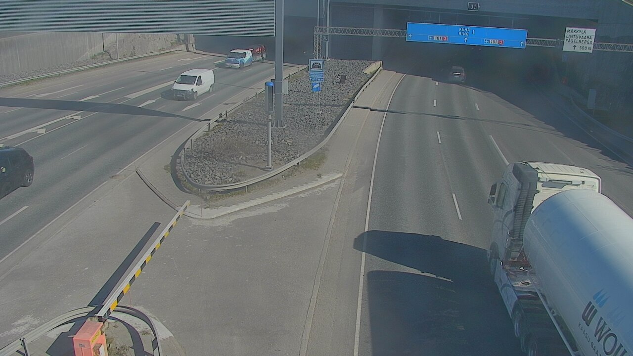 Kelikamerat Kuva Tie 101 Mestarintunneli, puomi länsi, Espoo, Uusimaa