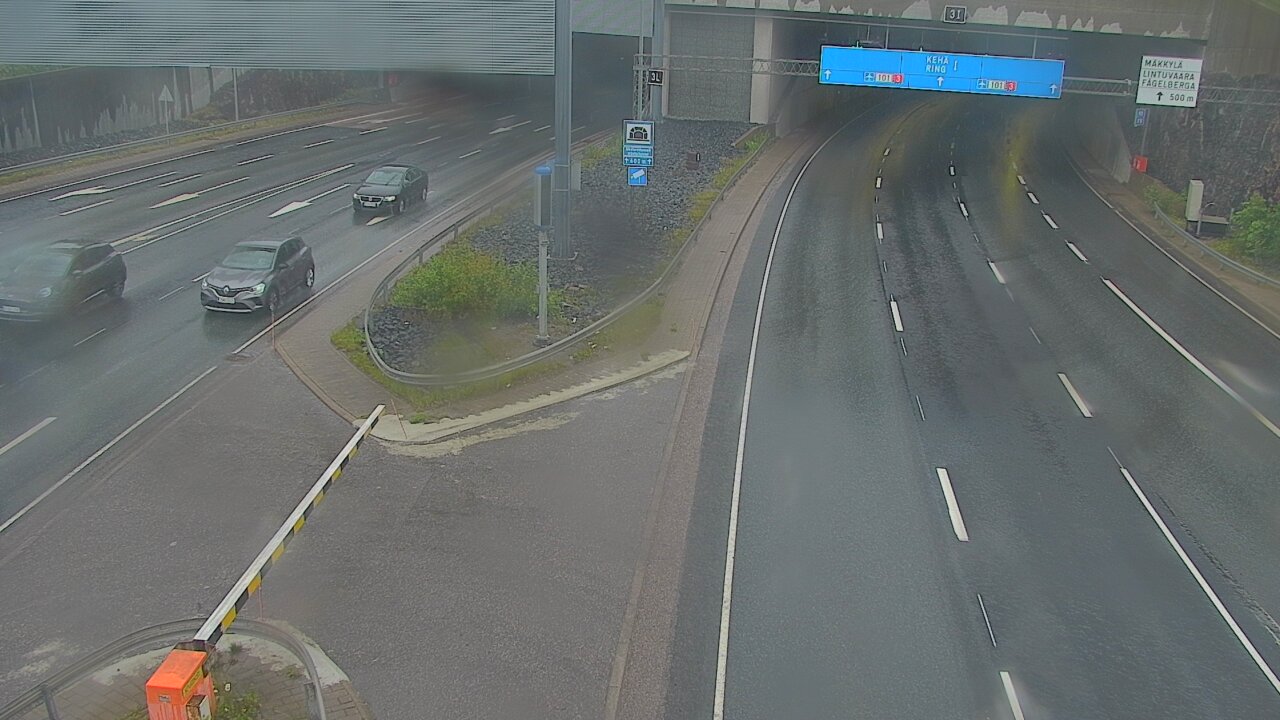 Weather Camera Image Road 101 Mestarintunneli, puomi, Espoo, Uusimaa