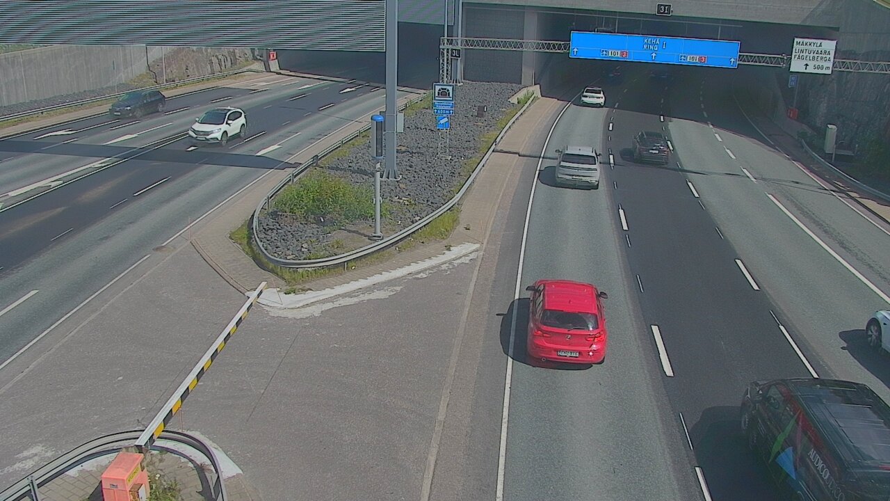Kelikamerat Kuva Tie 101 Mestarintunneli, puomi länsi, Espoo, Uusimaa