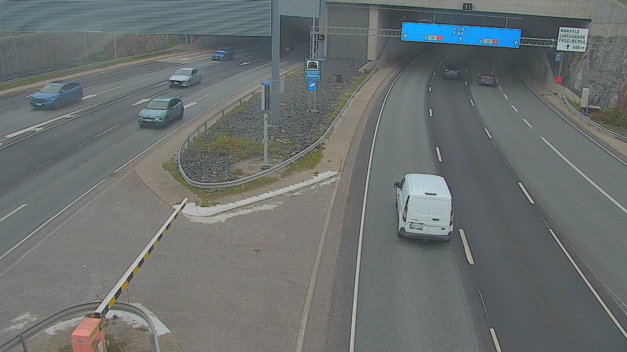 Kelikamerat Kuva Tie 101 Mestarintunneli, puomi länsi, Espoo, Uusimaa