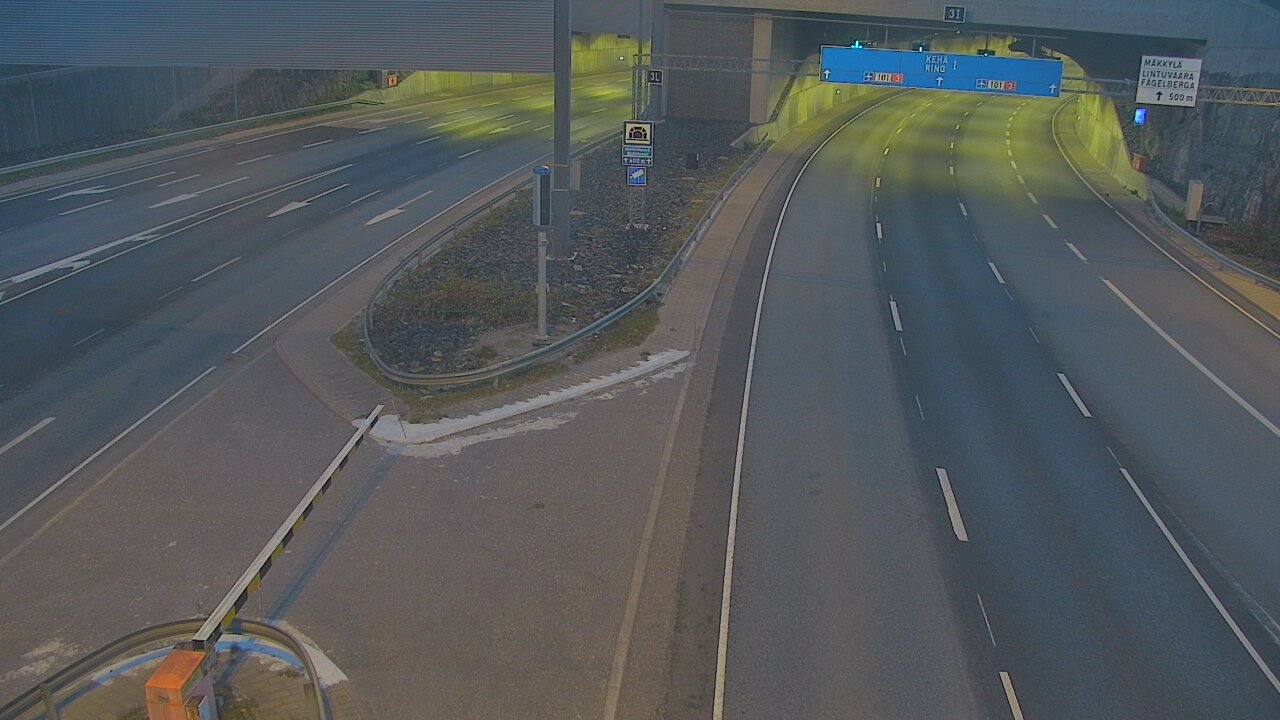 Kelikamerat Kuva Tie 101 Mestarintunneli, puomi länsi, Espoo, Uusimaa