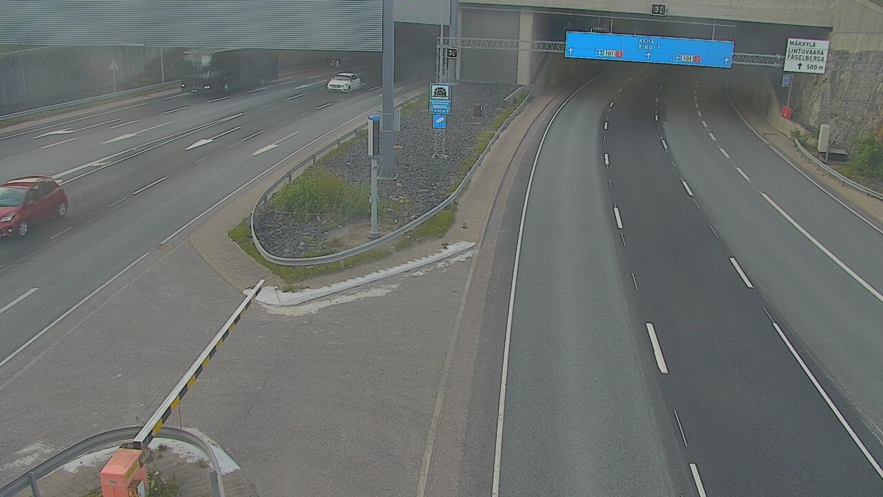 Kelikamerat Kuva Tie 101 Mestarintunneli, puomi länsi, Espoo, Uusimaa