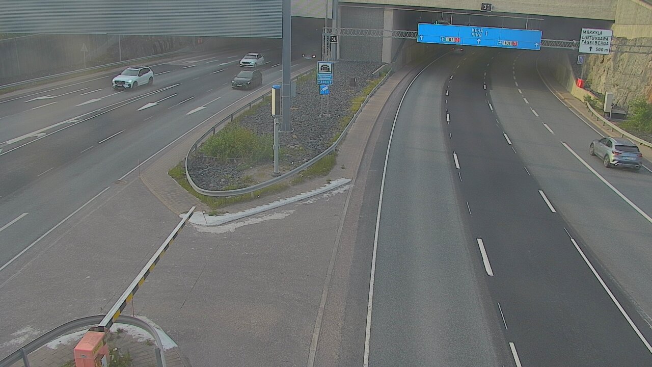 Kelikamerat Kuva Tie 101 Mestarintunneli, puomi länsi, Espoo, Uusimaa