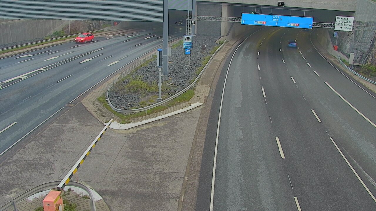 Weather Camera Image Road 101 Mestarintunneli, puomi, Espoo, Uusimaa