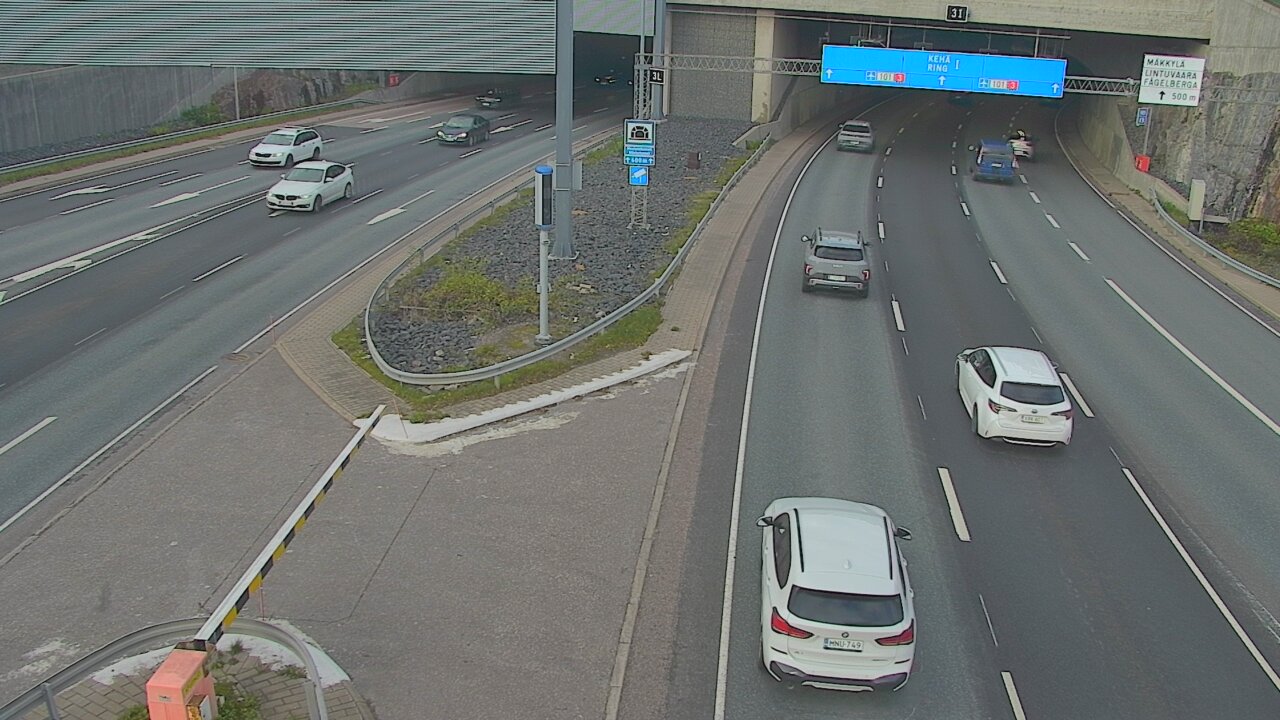 Kelikamerat Kuva Tie 101 Mestarintunneli, puomi länsi, Espoo, Uusimaa