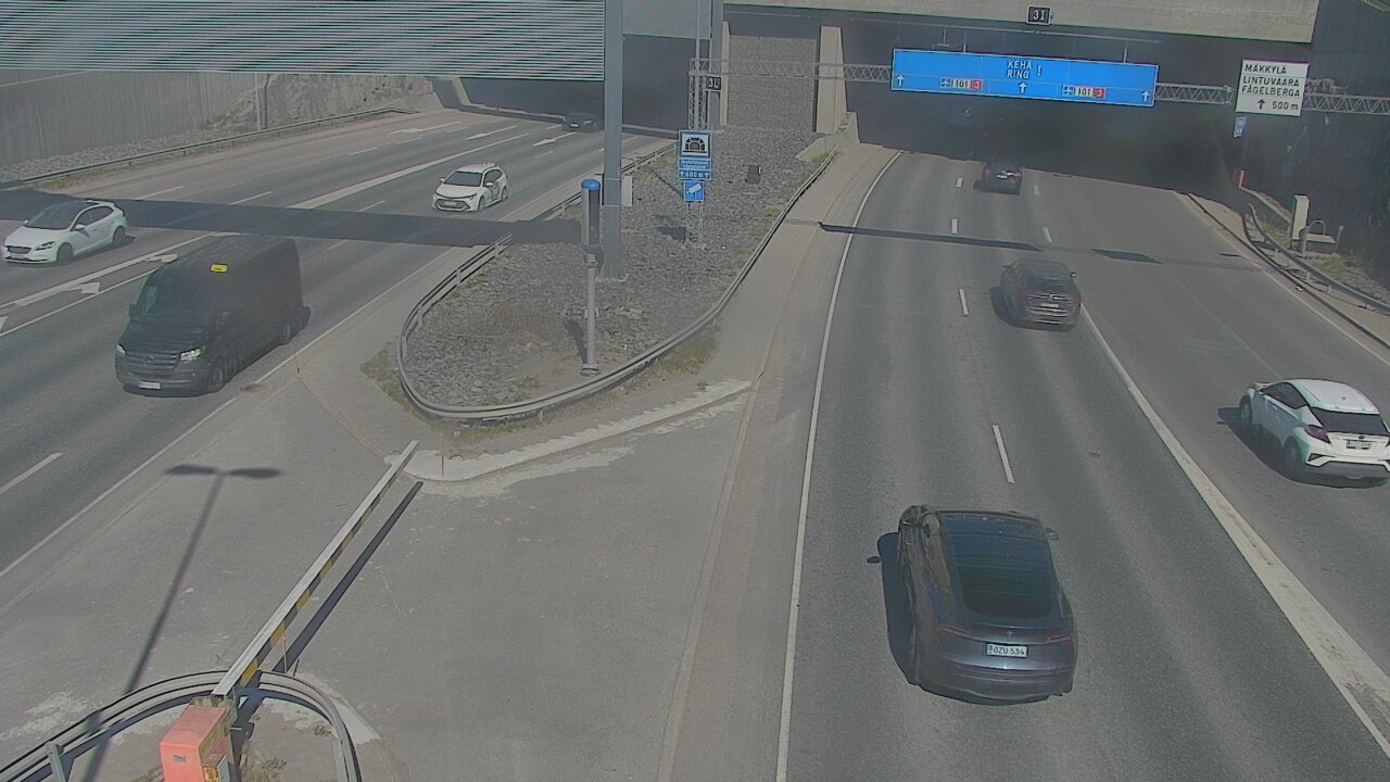 Kelikamerat Kuva Tie 101 Mestarintunneli, puomi länsi, Espoo, Uusimaa