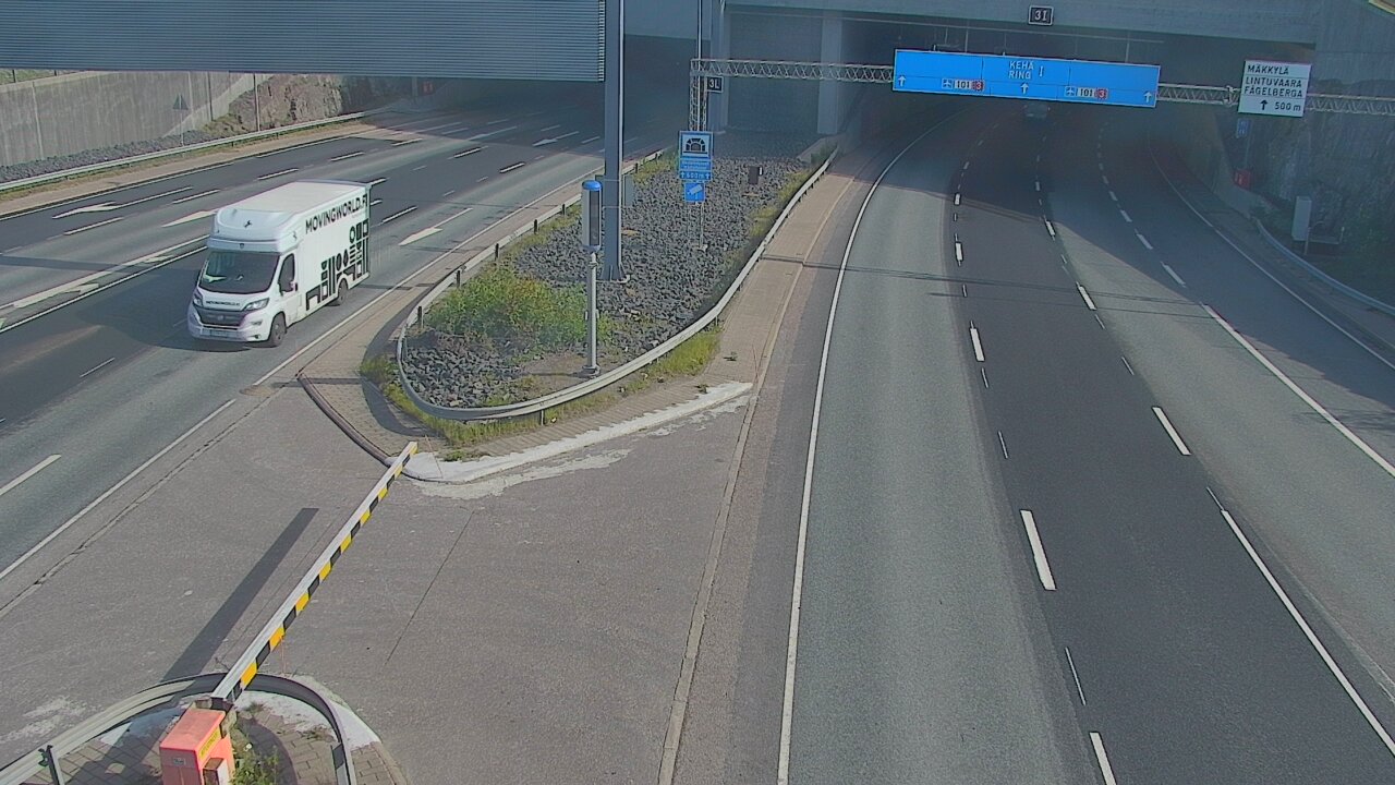 Kelikamerat Kuva Tie 101 Mestarintunneli, puomi länsi, Espoo, Uusimaa