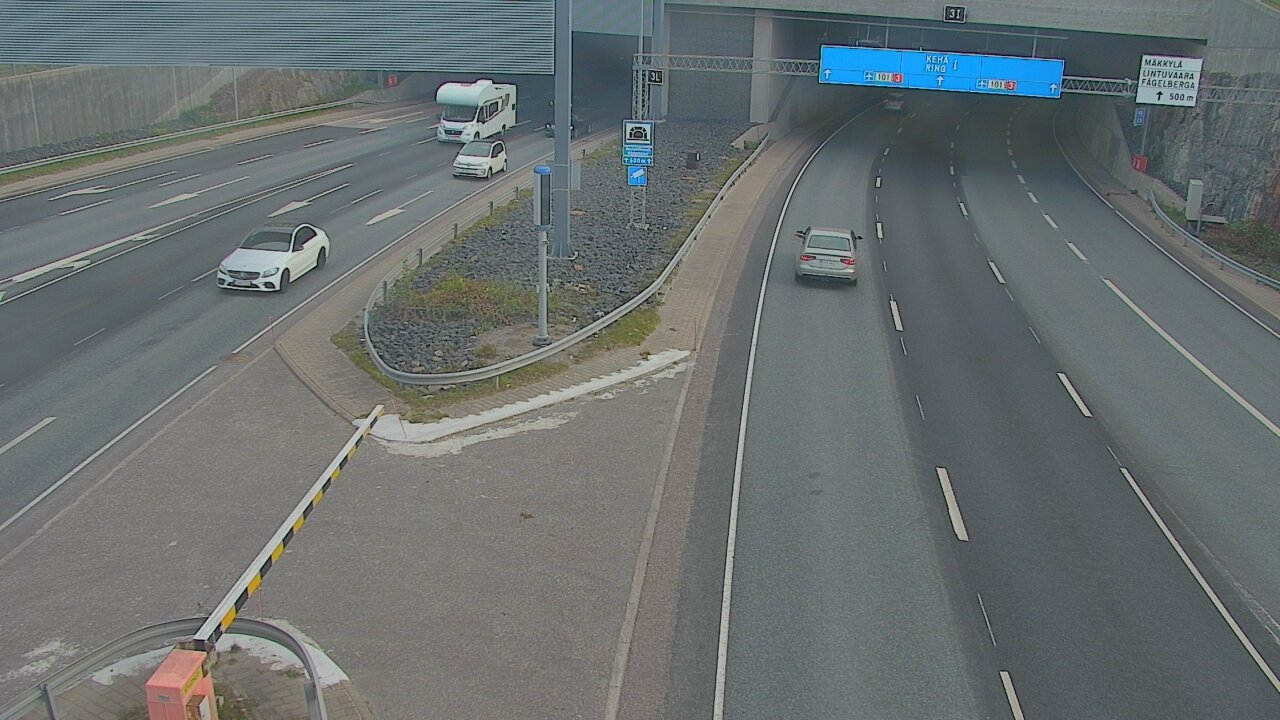Kelikamerat Kuva Tie 101 Mestarintunneli, puomi länsi, Espoo, Uusimaa