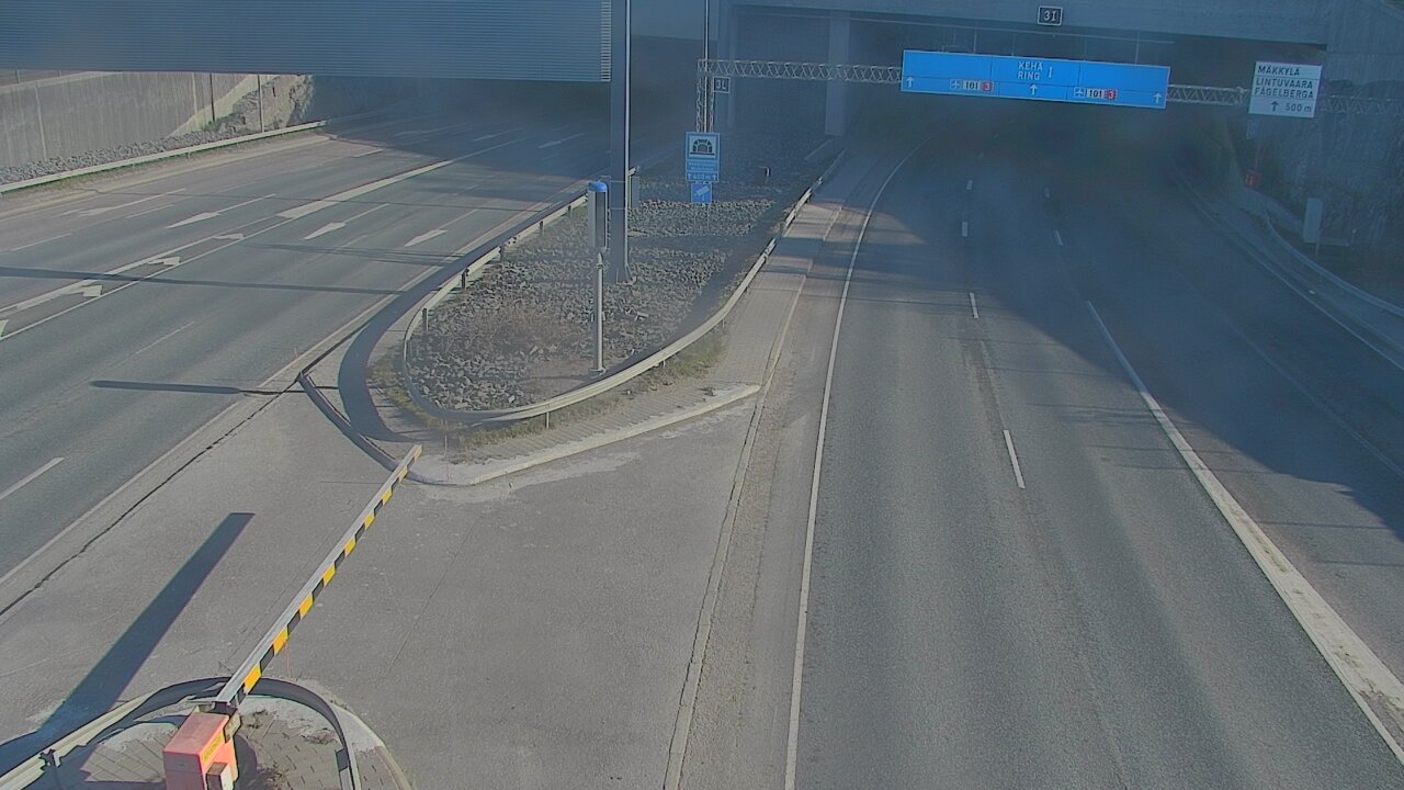 Kelikamerat Kuva Tie 101 Mestarintunneli, puomi länsi, Espoo, Uusimaa