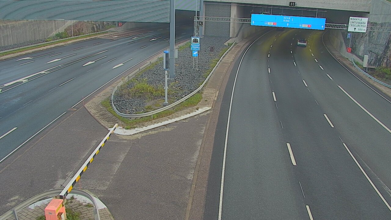 Weather Camera Image Road 101 Mestarintunneli, puomi, Espoo, Uusimaa