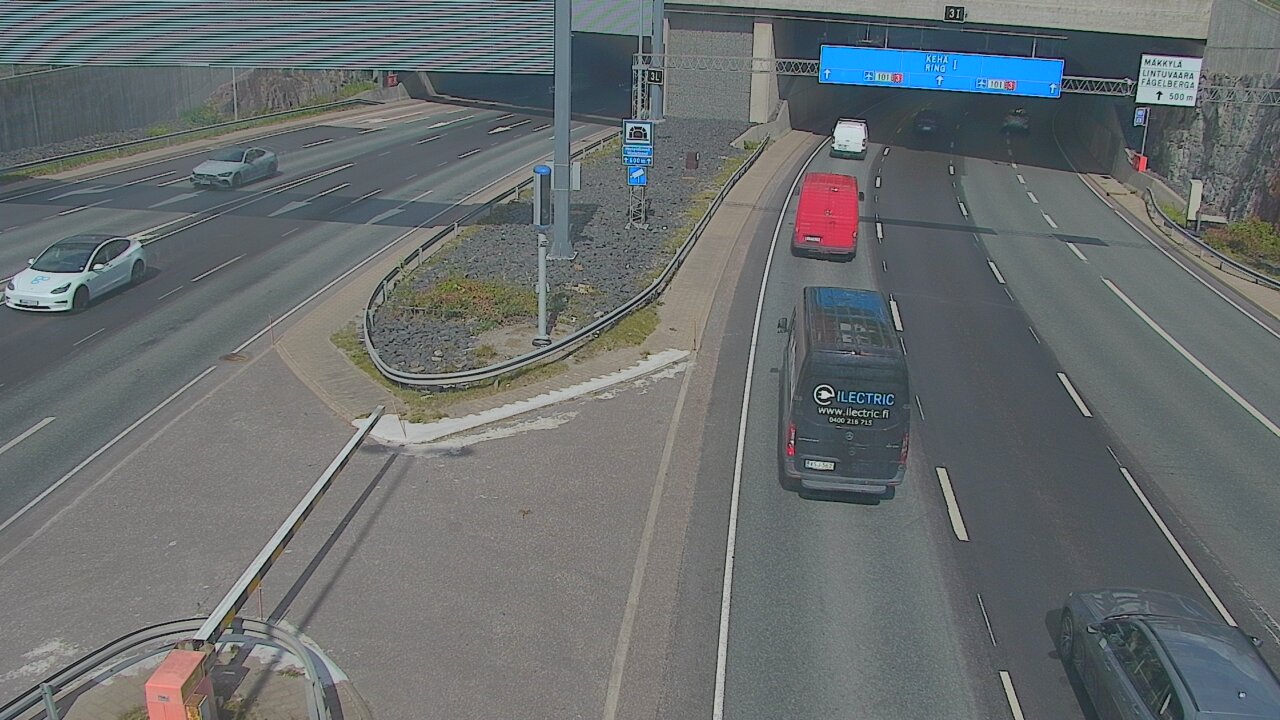 Kelikamerat Kuva Tie 101 Mestarintunneli, puomi länsi, Espoo, Uusimaa