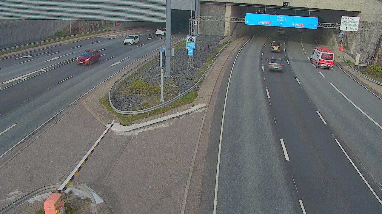 Kelikamerat Kuva Tie 101 Mestarintunneli, puomi länsi, Espoo, Uusimaa