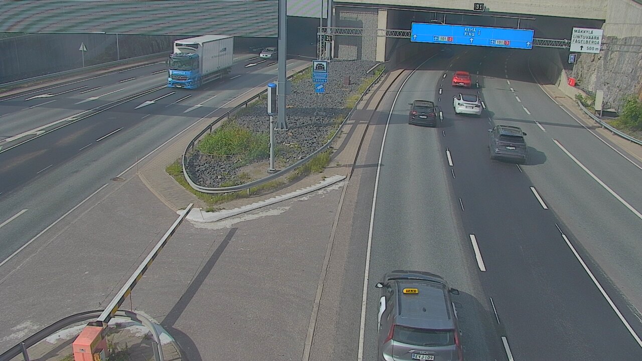Kelikamerat Kuva Tie 101 Mestarintunneli, puomi länsi, Espoo, Uusimaa