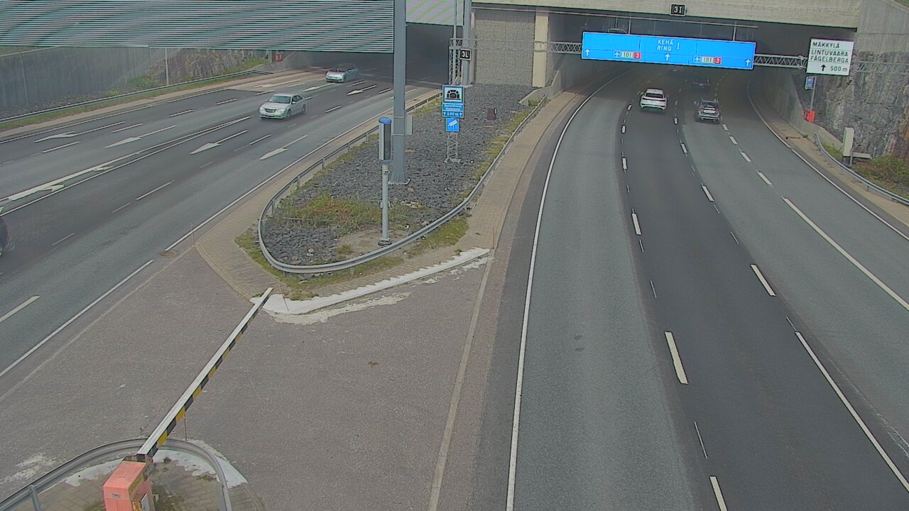 Kelikamerat Kuva Tie 101 Mestarintunneli, puomi länsi, Espoo, Uusimaa