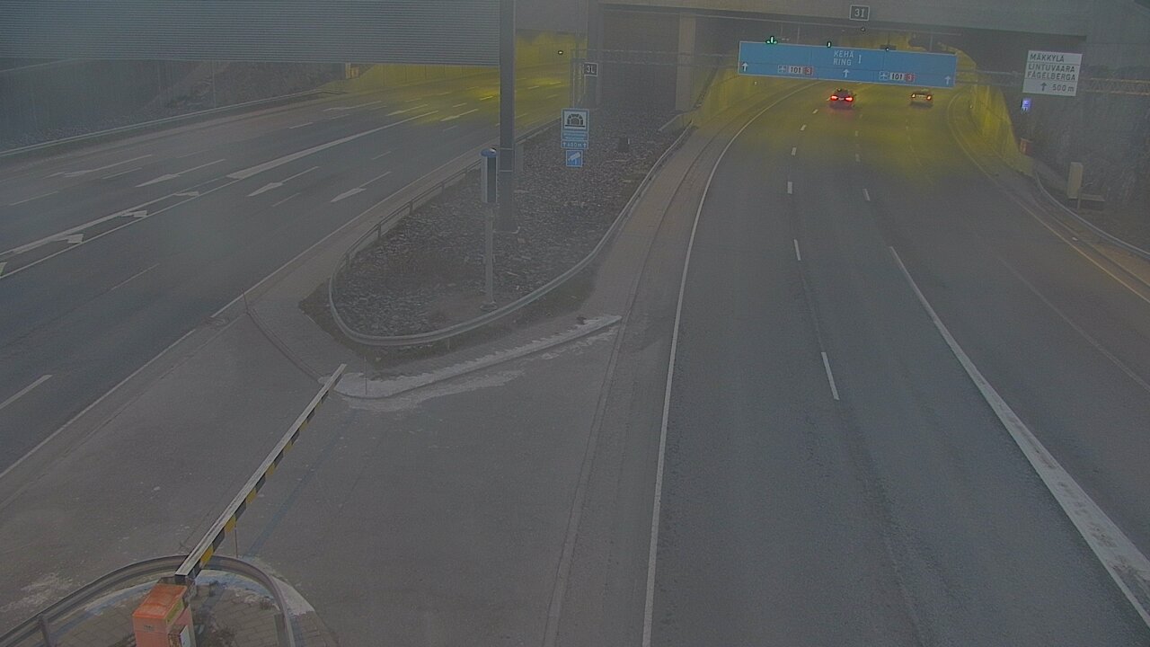 Weather Camera Image Väg 101 Mestarintunneli, puomi, Espoo, Uusimaa