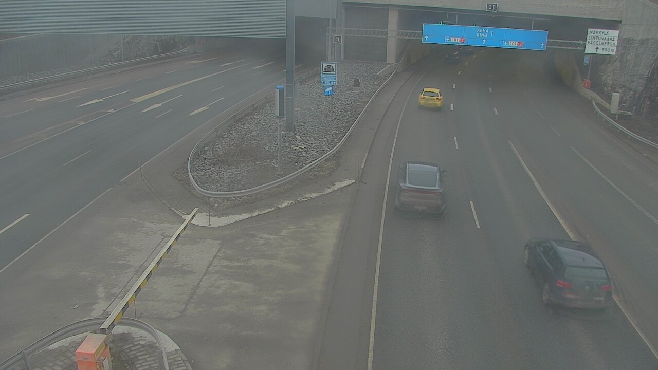 Weather Camera Image Väg 101 Mestarintunneli, puomi, Espoo, Uusimaa