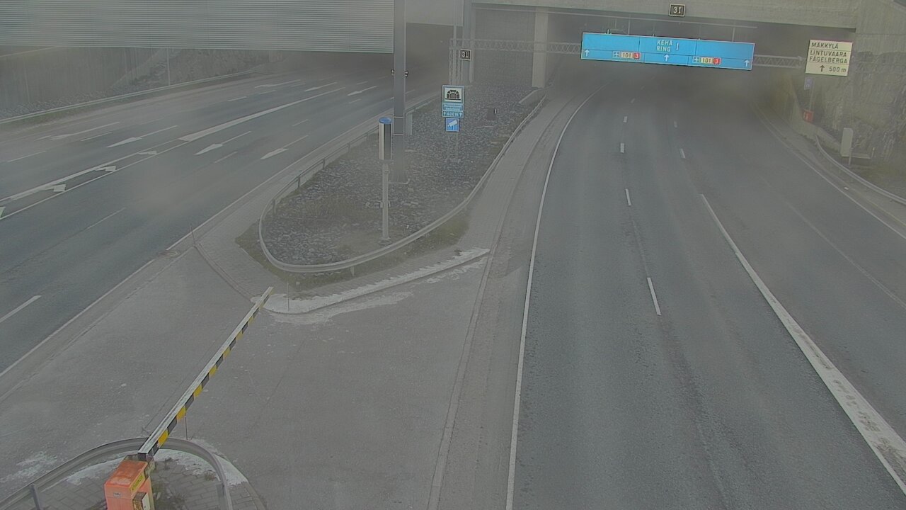 Weather Camera Image Väg 101 Mestarintunneli, puomi, Espoo, Uusimaa