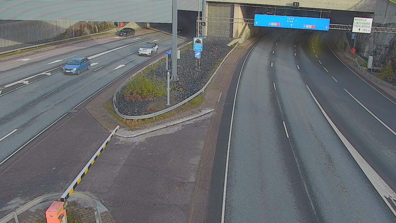 Kelikamerat Kuva Tie 101 Mestarintunneli, puomi länsi, Espoo, Uusimaa