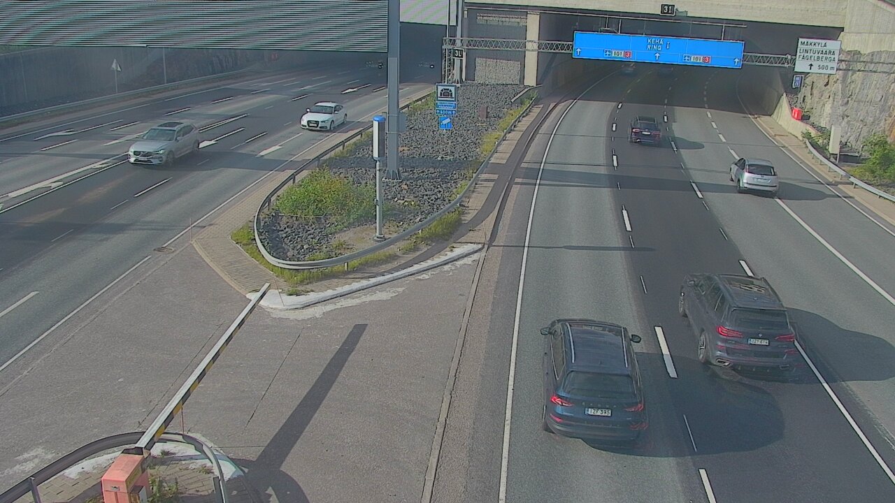 Kelikamerat Kuva Tie 101 Mestarintunneli, puomi länsi, Espoo, Uusimaa