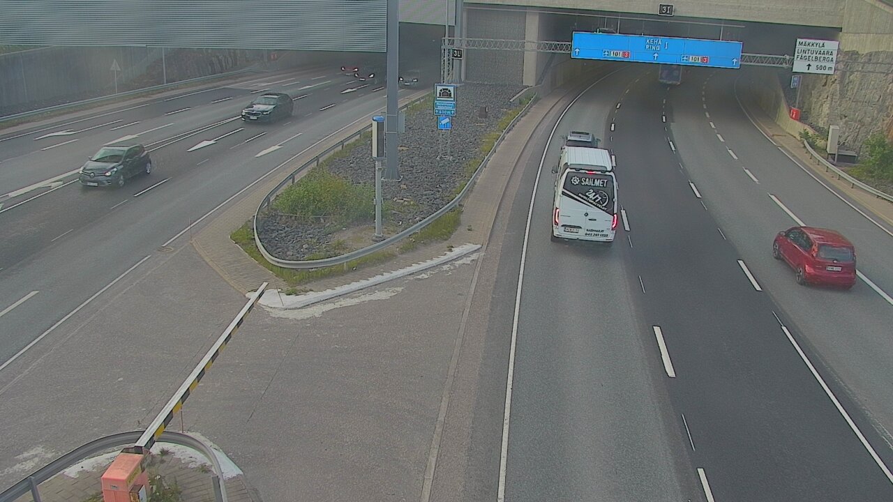 Kelikamerat Kuva Tie 101 Mestarintunneli, puomi länsi, Espoo, Uusimaa