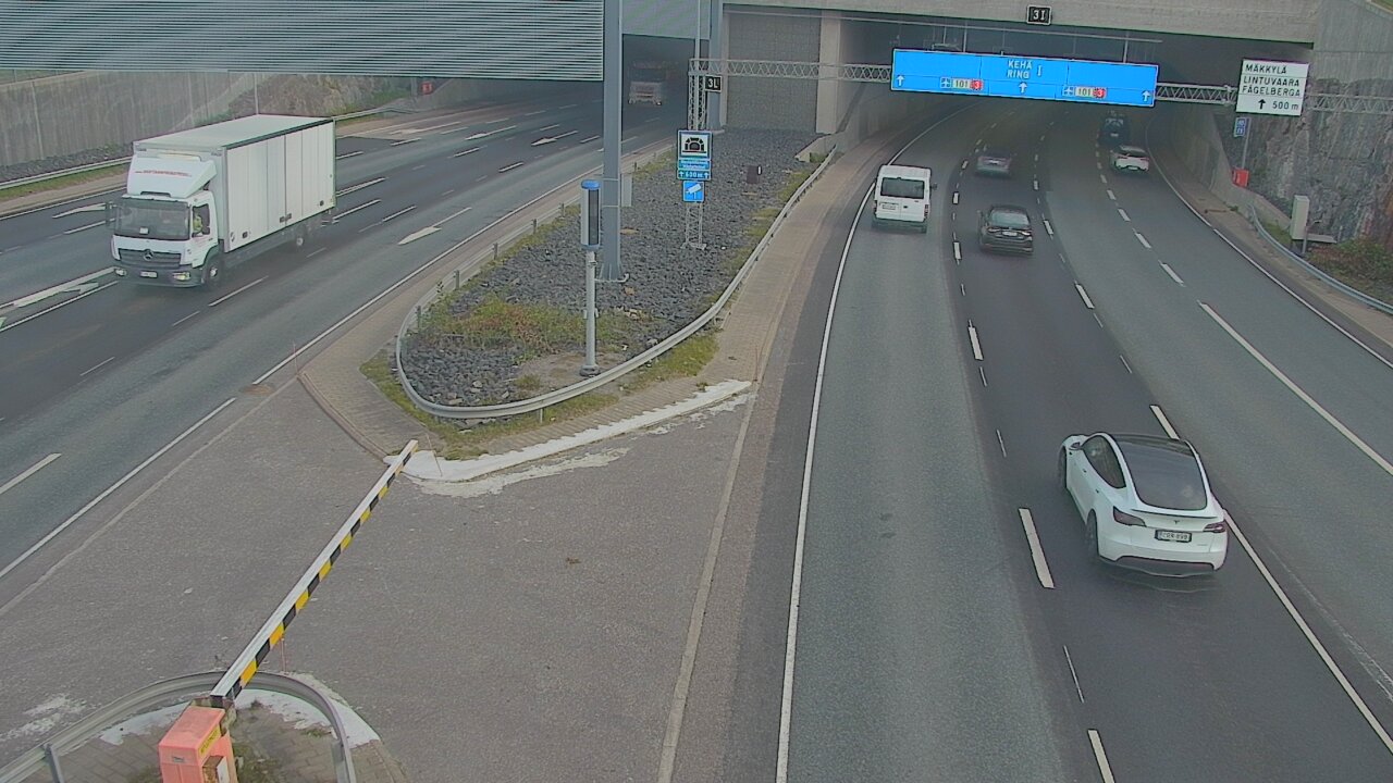 Kelikamerat Kuva Tie 101 Mestarintunneli, puomi länsi, Espoo, Uusimaa