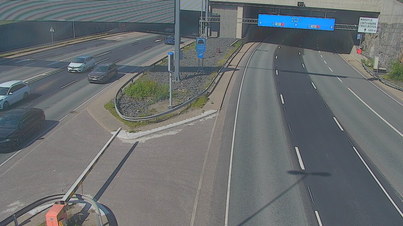 Kelikamerat Kuva Tie 101 Mestarintunneli, puomi länsi, Espoo, Uusimaa