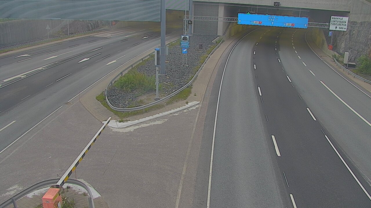 Kelikamerat Kuva Tie 101 Mestarintunneli, puomi länsi, Espoo, Uusimaa