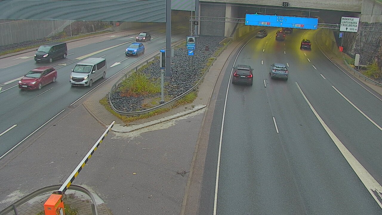 Kelikamerat Kuva Tie 101 Mestarintunneli, puomi länsi, Espoo, Uusimaa