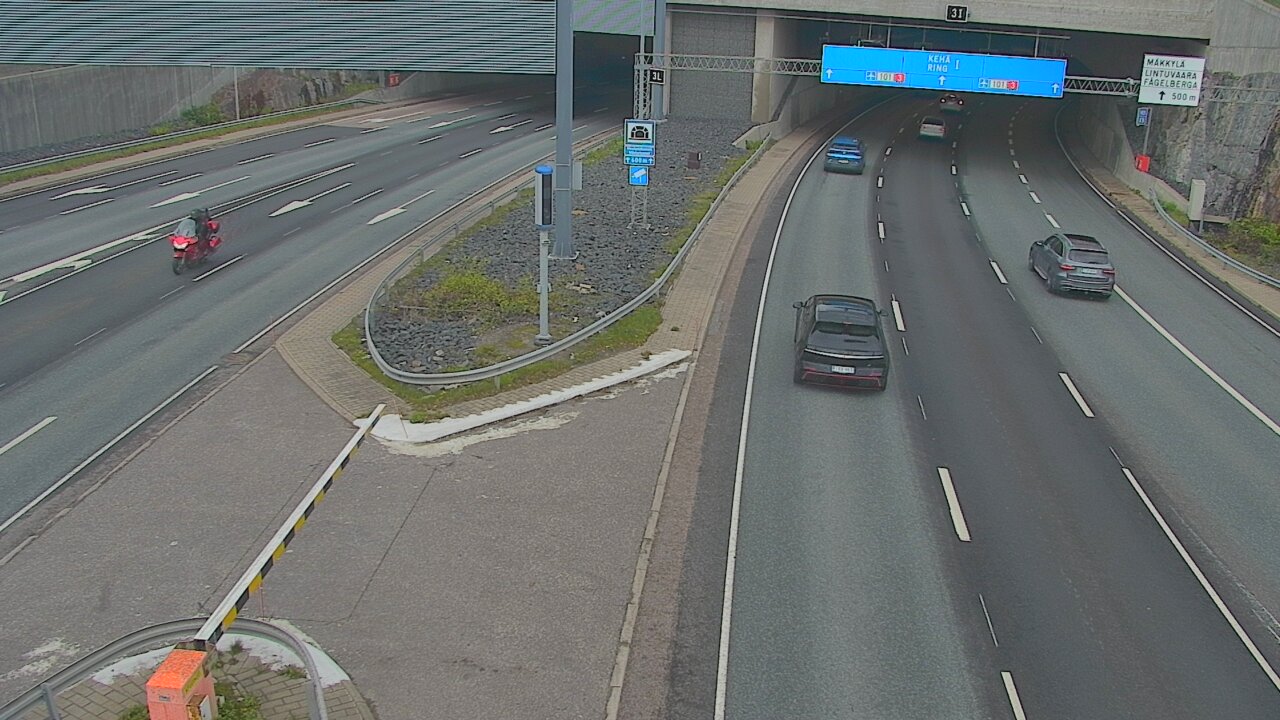 Kelikamerat Kuva Tie 101 Mestarintunneli, puomi länsi, Espoo, Uusimaa