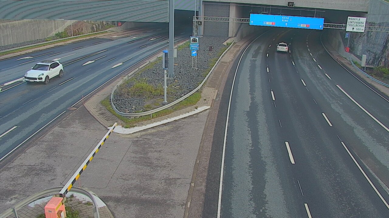 Weather Camera Image Road 101 Mestarintunneli, puomi, Espoo, Uusimaa