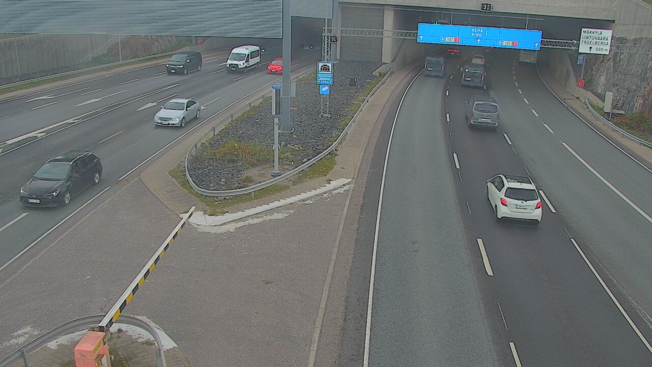 Kelikamerat Kuva Tie 101 Mestarintunneli, puomi länsi, Espoo, Uusimaa