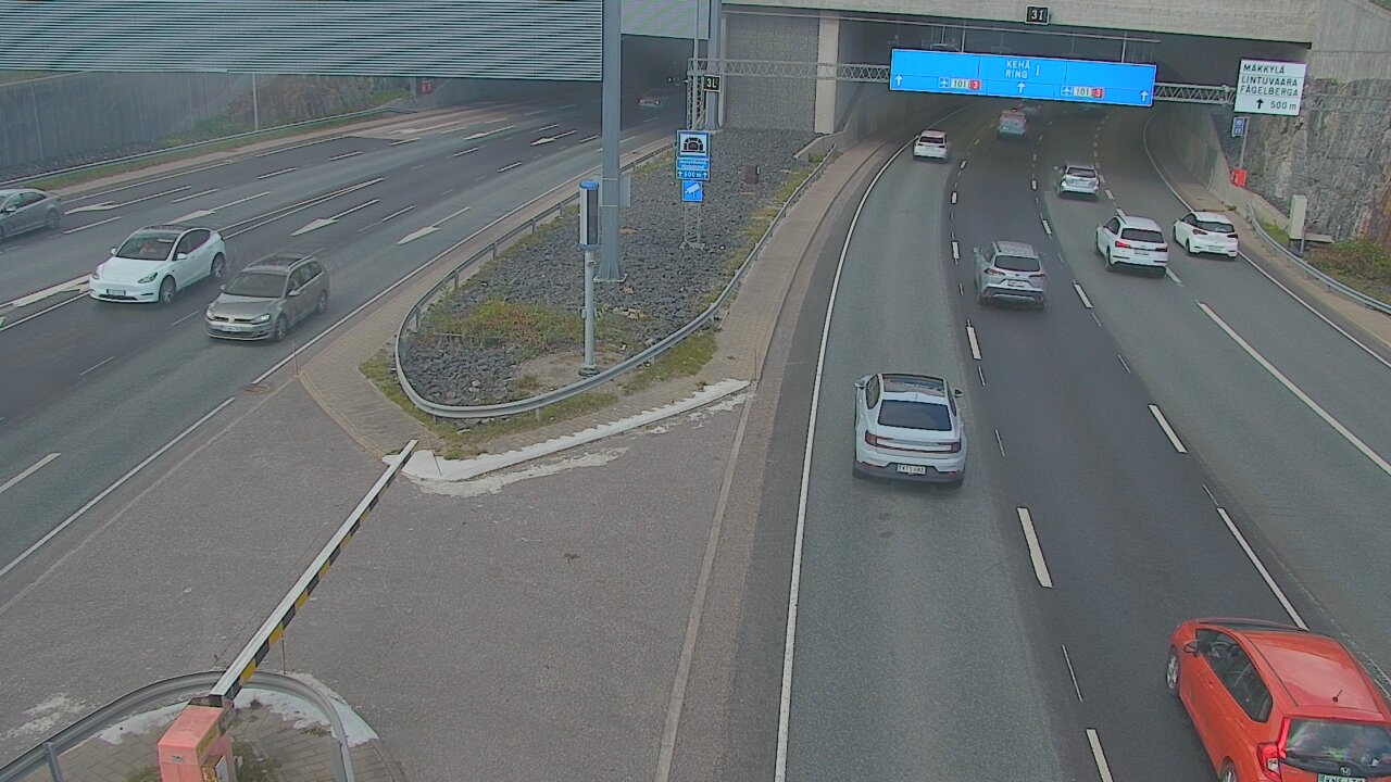 Kelikamerat Kuva Tie 101 Mestarintunneli, puomi länsi, Espoo, Uusimaa