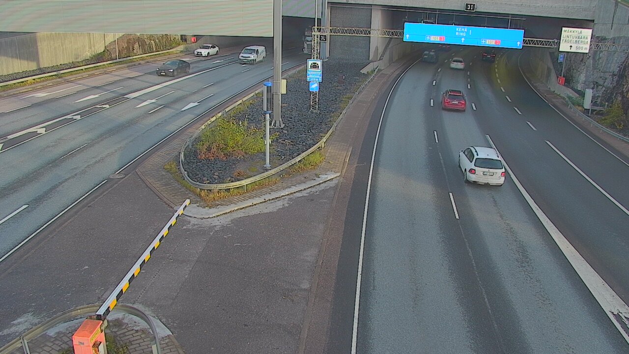 Kelikamerat Kuva Tie 101 Mestarintunneli, puomi länsi, Espoo, Uusimaa