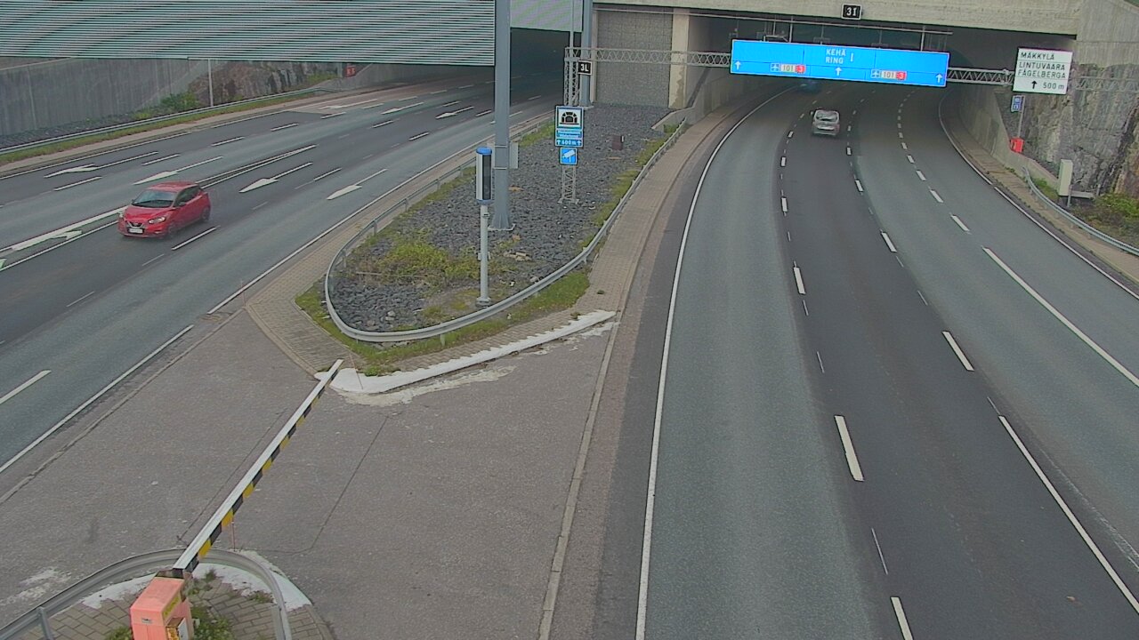 Kelikamerat Kuva Tie 101 Mestarintunneli, puomi länsi, Espoo, Uusimaa