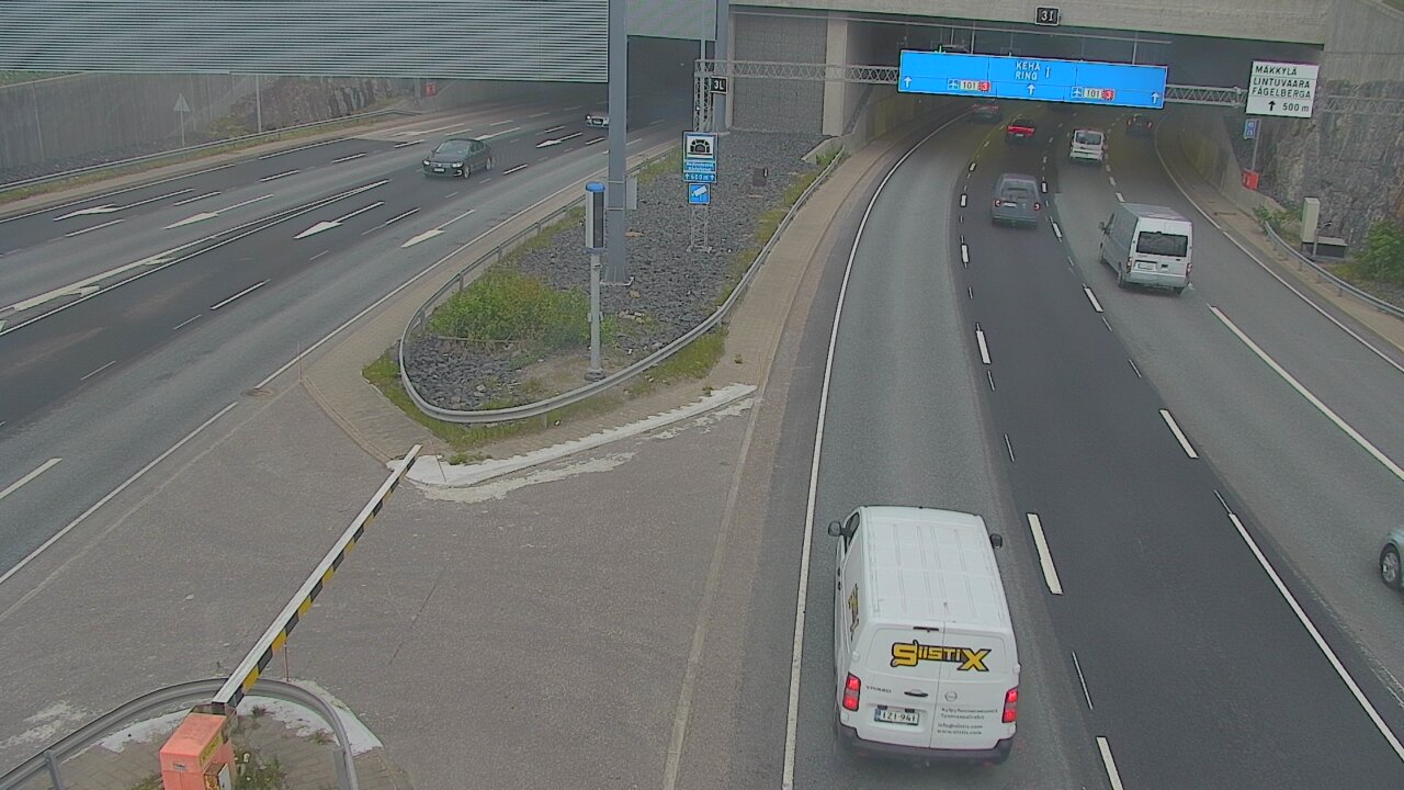 Weather Camera Image Road 101 Mestarintunneli, puomi, Espoo, Uusimaa