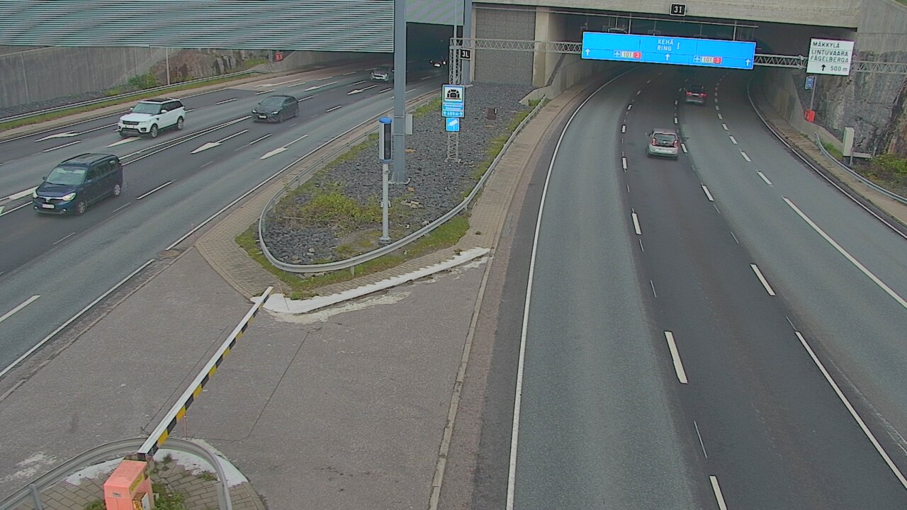 Kelikamerat Kuva Tie 101 Mestarintunneli, puomi länsi, Espoo, Uusimaa