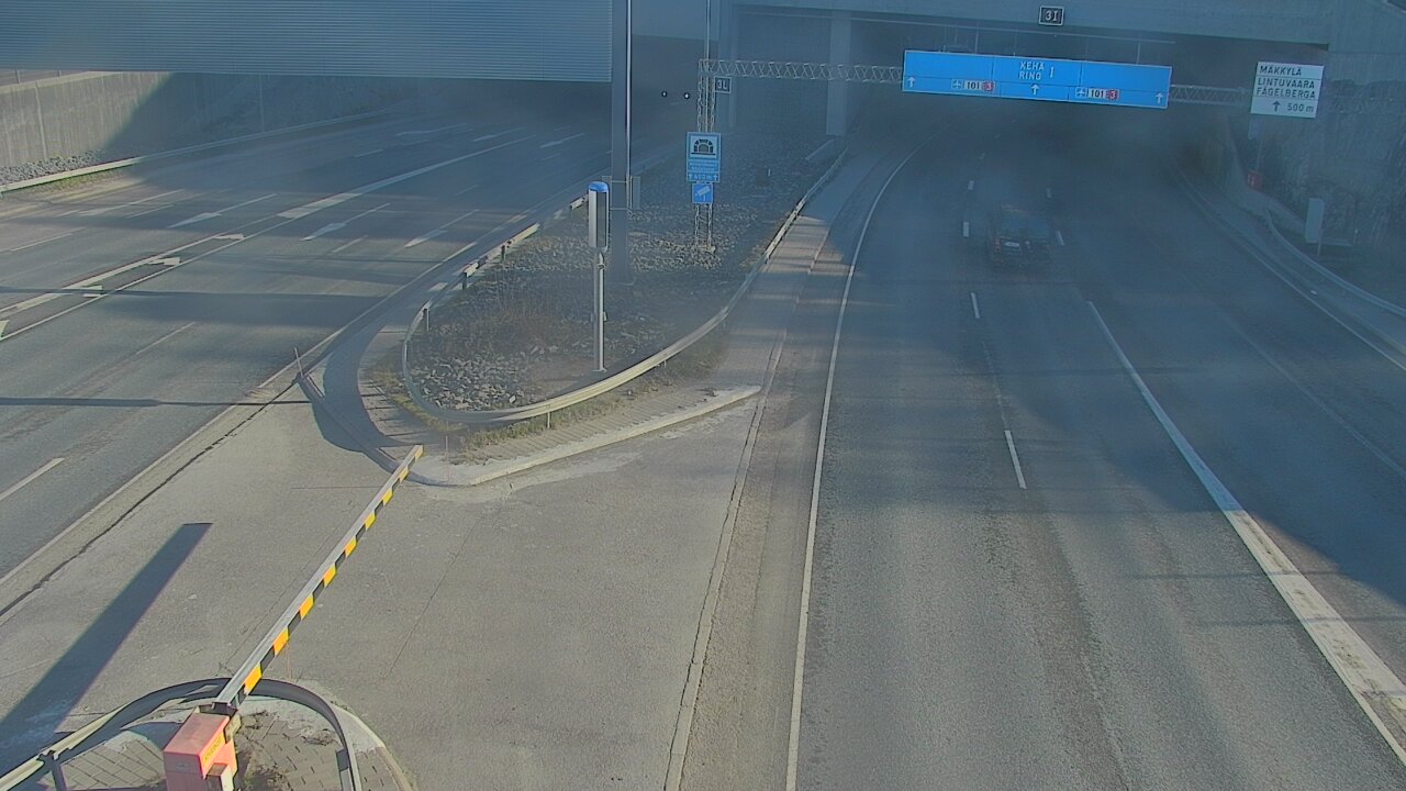 Kelikamerat Kuva Tie 101 Mestarintunneli, puomi länsi, Espoo, Uusimaa